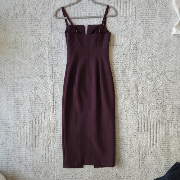 CINQ À SEPTSaoirse split-front cady midi dress Like New 00 - Picture 7 of 11